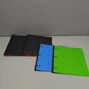 INFUN Telescoping 3 Ring Binder - 4PCS, Portable Plastic 3 Ring Binder with Telescoping Spine, Binders with Foldable Front Cover Holds 8.5"x11" Paper for School, Office, Homes (0.75 Inch, Red+pink+ Blue+green)