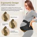 ChongErfei Maternity Belt, Pregnancy 3 in 1 Support Belt for Back/Pelvic/Hip Pain, Maternity Band Belly Support for Pregnancy Belly Support Band (L: Fit Ab 39.5"-51.3", Black)