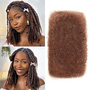 Afro Kinkys Bulk Human Hair -16 Inch 50g 4c Kinky Curly Bundles Human Braiding Hair For Mini Twist/Dreadlocks Extensions/Braids/Locs (#4, 16 Inch(Pack of 1))