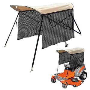 Zero Turn Lawn Mower Sun Shade Canopy,Equipped with Left and Right Blackout Curtains for Fits John Deere Kubota Bad Boys,Cub Cadet Troy Bilt and Other Brands UV Protection