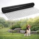 Thyle 48 Inch x 100 ft Plastic Mesh Fence Roll Reusable Temporary Mesh Snow Fence Safety Construction Black Fencing Garden Netting for Outdoor Garden Yard, Dog, Poultry, Pet, Deer Barrier