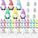 30 Sets Good Luck Positive Gifts Bulk Include Mini Gnomes Figurines, Encouragement Blessing Cards and Gift Pockets Bulk for Graduation Coworkers Fairy Yard Lawn Garden DIY Crafts