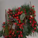 DR.DUDU 12 Pack Artificial Berry Twigs for Christmas Tree Decoration, DIY Christmas Red Berry Stems for Crafts Wreath Garland Ornaments, 6 Designs