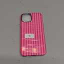 Compatible with iPhone 13/14 Case, Cute Fashion Aesthetic Striped Pattern Cover for Women, Shockproof Soft TPU and Hard PC Protective Phone Case for iPhone 13/14 6.1"- Hot Pink