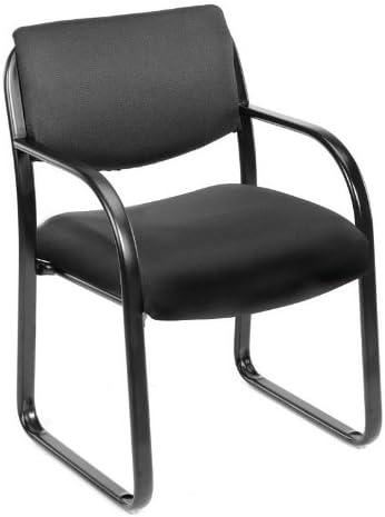 Black Guest / Visitor / Reception Area Office Chair, 23 in x 24.5 in x 34.5 in