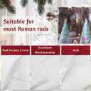 Valances for Windows Christmas Gingerbread House Gingerbread Man Cake Candy Kitchen Curtains Valances Rod Pocket Small Window Treatments Valance Curtains for Living Room Bedroom, 60x18 Inch (White Cherry Pink Turmeric)