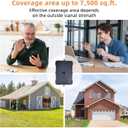 Cell Phone Booster for Home & Multi-Room, Up to 7000 Sq.Ft, Cell Phone Signal Booster for Band 5/12/13/17,Boost 5G 4G LTE 3G Data for All U.S. Carriers, FCC Approved
