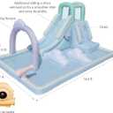 Bounceland Splash N’ Dash Dream Water Slide, 14.4ft L x 9.1ft W x 6.8ft H inflated Size, Outdoor Fun w/Long Slide, Giant Splash Pool, Water Spray, Climbing Wall, Active Play for Kids