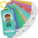 Prayer Cards for Kids - Each Set Includes 42 Cards on a Plastic Ring - 12 Sets