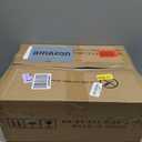 Furologee Nightstand Set of 2, Rustic Brown, with Charging Station and USB Ports, Side Tables with 2 Fabric Drawers, Bedside Tables with Storage Shelf & Hooks, for Living Room/Bedroom