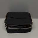 Nail Polish Organizer, Nail Polish Storage Holds 30 Bottles & Nail Lamp, Double Layer Nail Bag Organizer Case, Portable Nail Polish Holder for Nail Tech Travel & Manicure Kit (Style-B Black)