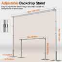 Heavy Duty Backdrop Stand - 10x10ft, Double Crossbar Pipe and Drape Stand Kit, Adjustable Metal Frame for Wedding & Birthday Party Decorations