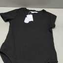 MANGOPOP Women's Round Neck Short Sleeve Bodysuit T Shirts Basic Body Suit Tops, Medium