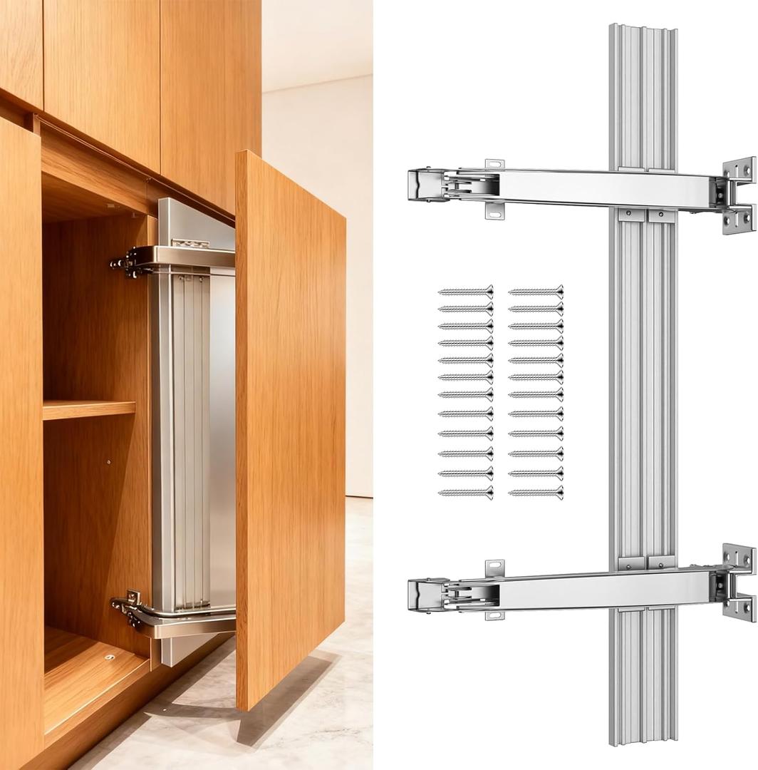 Lateral Opening Door Hinge Set 180° Parallel Opening Cabinet Wardrobe Door Sliding Load-Bearing 15.4lb Heavy Duty Hinge