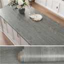 VEELIKE Ash Grey Wood Wallpaper Peel and Stick Countertop Waterproof Thick Wood Grain Contact Paper for Countertops Table 15.7''x354'' Self Adhesive Removable Cabinet Vinyl Wrap for Kitchen Bathroom