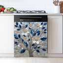 AOHMPT Dishwasher Magnet Sticker Cover Panel Decal Refrigerator Magnetic Sticker Decorative for Kitchen Decoration,Fridge Door Cover, Appliances Stickers (Flower, 23.03"x25.59")