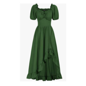 Scarlet Darkness Renaissance Dress Women Cottagecore Corset Dress Ruffle Maxi Dress with Pockets Size S Scarlet Darkness Renaissance Dress Women Cottagecore Corset Dress Ruffle Maxi Dress with Pockets Size S