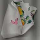 Summer Floral Tablecloth Round 60 Inch, Wildflowers Butterfly Table Cloth Washable Table Cover for Anniversary Wedding Party Picnic Kitchen Dinner Spring Decor