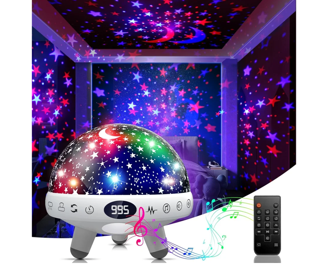 YACHANCE Kids Sound Machine with Night Light Projector,29 Soothing Sounds Baby Night Light Star Projector for Kids Room,White Noise Machine for Baby Sleeping Soother,Nursery Lamp,Bedroom Decor