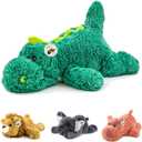 YOUBLEK 20" | 4 Pounds Weighted Stuffed Animals,Sensory Comfort Plush Throw Pillow Toy, Soft for Home & School, Kawaii Plushies Hugging Toy Gifts for Kids & Adults (Dinosaur, 20 inch 4 Pounds)