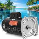Cuilvu USQ1202 Pool Pump Motor - Swimming Pool Pump Motor, 3450 RPM, 2HP, 115/230V, 48Y Frame, 303 Stainless Steel Shaft, Replacement Motor for Outdoor/Indoor Swimming Pool