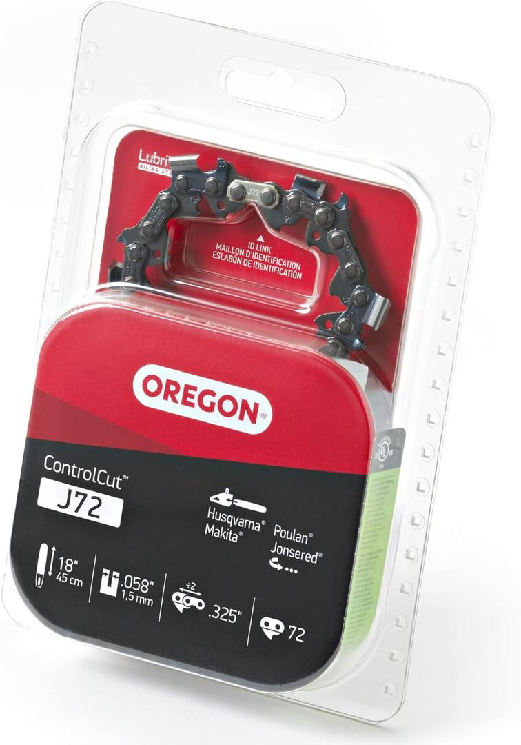 Oregon J72 ControlCut 18-Inch Chainsaw Chain, Fits Husqvarna, Makita, Poulan, Jonsered Grey