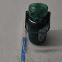 42oz Glass Water Bolttles with Straw Half Gallon Large Motivational Water Bottle with Time Marker Sports Water Bottles with Silicone Sleeve and Handle Lid Water Jug for Gym Workout (Dark Green)