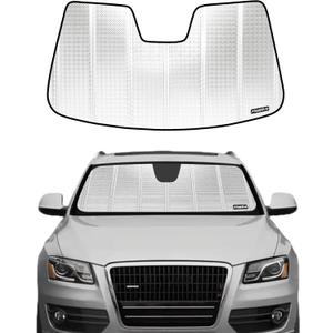 Windshield Sun Shade for 2009-2017 Audi Q5, 2014-2017 Audi SQ5. Front Window Sunshade with Storage Bag