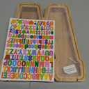 Wooden Initial Piggy Bank - Large Solid Wood Money Box for Kids - Personalized Letter Money Bank, Unique Educational Gift Decor for Baby Shower, Birthday & Nursery(W)