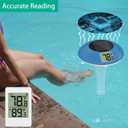 Wireless Pool Thermometer, Digital Pool Thermometer Floating Easy Read–IPX8 Waterproof Solar Temperature Gauge for Pool, Aquarium, Pond,