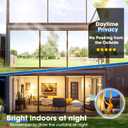 Coavas One Way Privacy Window Film Daytime Mirror Reflective Window Tint for Home Heat UV Sun Blocking Anti-Glare Covering See Out Not in Static Cling Removable for Bedroom,Black-Silver,23.6x118.1In
