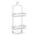 Zenna Home Lock Top  NeverRust Aluminium Large Shower Caddy with Soap Tray Chrome 7418ALL02
