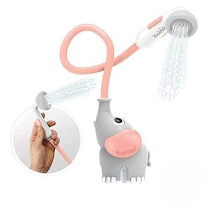 Yookidoo Baby Bath Shower Head - Elephant Bath Toy and Trunk Spout Rinser - for Newborn Babies in Tub Or Sink (Pink) - Color Pink