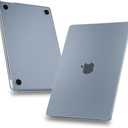 MEEgoodo for MacBook Air M3 M2 13.6 inch Case 2024 2022,Clear Cover Fit Model A3113 A2681,Flexible Plastic Case for M2 13 inch Laptop,Hard Shell with TPU Keyboard & Webcam Cover&OTG Adapter,Haze Blue