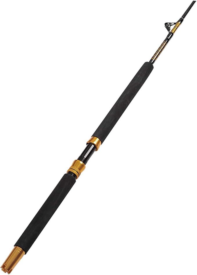 1-Piece/2-Piece Saltwater Offshore Heavy Trolling Rod Big Game Roller Rod Conventional Boat Fishing Pole (5 Feet 6 Inch, 30-50 lb/50-80 lb/80-120 lb) (2-Piece, 7 Feet)
