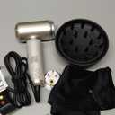 slopehill Dual Voltage Travel Mini Hair Dryer, Lightweight Ionic Blow Dryer, Professional Fast Drying, Compact Portable Quiet Hairdryer with Magnetic Diffuser for Women, International European 100-240V (Stone)