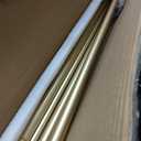 TONIAL 1 Inch Double Curtain Rods 66 to 120 Inches (5.5 to 10ft), Heavy Duty Decorative Drapery Rod Telescoping Splicing Dual Rod with Small Cap Finial, Gold