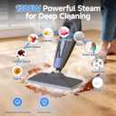 SENMO Steam Mop, 14-in-1 Detachable Steam Cleaner for Home and Floor, 1300W 228F Deep Cleaning MultiPurpose Steamer with 14 Attachments for Floor, Tile, Grout, Furniture, Carpet, Wall (Black)