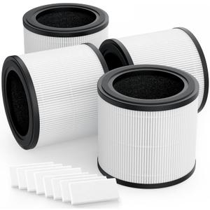 4Packs AP2303 Replacement Filter Compatible with KOIOS AP2303 Air Cleaner Purifier with 8pcs Aroma Pads