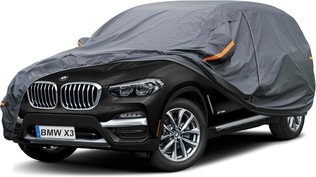 Premium Car Cover Custom Fit BMW X3/X3 M (2003-2025), 16 Layers Heavy Duty Car Cover Waterproof All Weather with Zipper Door for Sun Rain Snow Dust Uv Protection