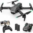 Drone with Camera for Kids - RC Helicopter Boy Gifts Toys, Mini FPV Drones with 1080P HD Camera, Foldable Remote Control Quadcopter with One Key Start, Stable Hover, Gesture Selfie, 2 Batteries, Black