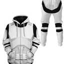 Xikaufo Unisex Adult Cosplay Costume Print Set Halloween Carnival Pullover Hoodies Outfits Suit,X-Large