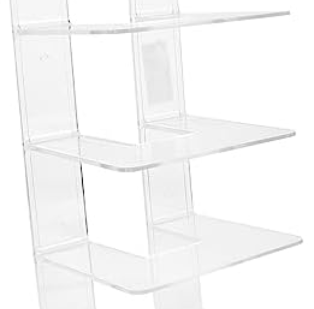 2 x NUOBESTY Acrylic for Desktop Organization Multi Function Book Holder and Purse Divider Acrylic Shelf Divider for Office Study Home Use Simple Style Book Stand