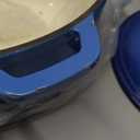 Mueller 6qt Enameled Cast Iron Dutch Oven, Heavy-Duty Casserole and Braiser Pan with Lid and Knob, Safe for All Cooktops, Aqua Blue