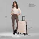 DUKAP SENSE Hardside Luggage with Spinner Wheels | 24 in Durable Lightweight Medium Checked Suitcase for Travel | Zipper Clouser Suit Case with Gel Handles and Trolley | Champagne
