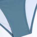 ZAFUL Women's Spaghetti Strap Tankini Swimsuits V Neck Tummy Control Tie Side Thong Bikini Swimsuits 2 Piece Bathing Suits (Large, 7-blue)