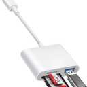 USB C to SD Card Reader, BnmxTek SD Card Adapter with SD MicroSD USB 3 Ports, USBC Memory Card Reader for iPhone 15 16, iPad, Mac, MacBook Pro/Air, Android and More USB-C/Type C Devices