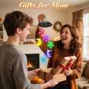 Birthday Gifts for Women Mom Grandma Her Wife, Winzwon Solar Lights Outdoor Wind Chimes for Outside Garden Yard Patio Porch Deck Hanging Decor, Moon and Star Gifts for Mothers Day