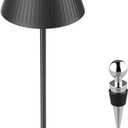 Honeywell Cordless Rechargeable Table Lamp, M1 Sunturalux Portable LED Bottle Lamp 5200mAh Battery Operated 4Color 9RGB Dimmable Touch Control Bedside Lamps Night Light for Restaurant Living Bedroom (1Pack-With Bottle Lamp Kit, Black-5000K)