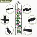 Garden Obelisk Trellis for Climbing Plants Outdoor - 69"(H), Rustproof Trellis with Adjustable Rings, Metal Plant Support for Potted Vines, Garden Trellis Use for Outdoor or Indoor(2 Pack)